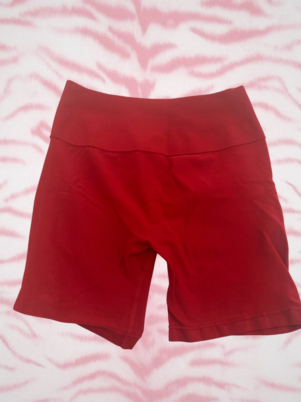 High-Rise Red Women’s Bike Shorts — Supportive Everyday Activewear